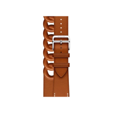 Ремінець Apple Watch Hermes 38/40/41mm (MKFV3) Fauve Barenia Gourmette Double Tour
