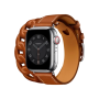 Ремінець Apple Watch Hermes 38/40/41mm (MKFV3) Fauve Barenia Gourmette Double Tour
