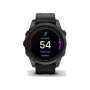 Смарт-годинник Garmin Epix Pro Gen 2 Sapphire 42mm Carbon G. DLC Ti. with Black Band (010-02802-14/15)
