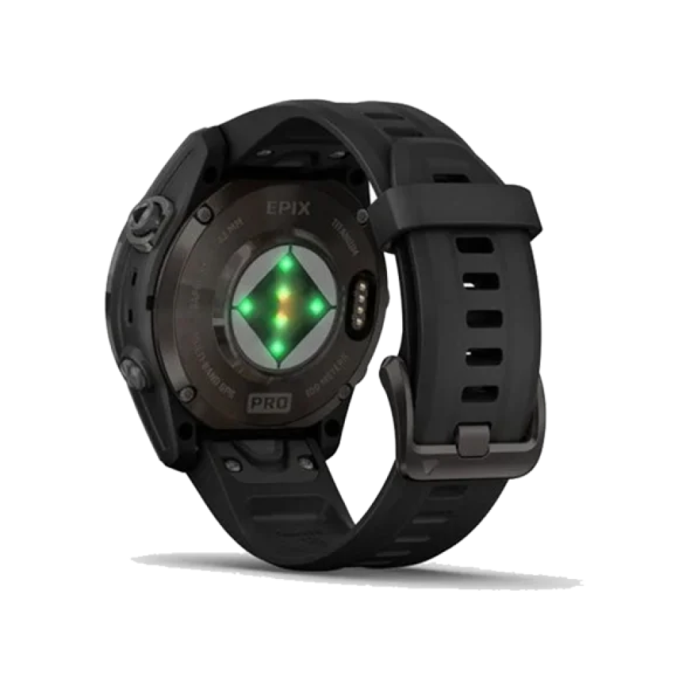 Смарт-годинник Garmin Epix Pro Gen 2 Sapphire 42mm Carbon G. DLC Ti. with Black Band (010-02802-14/15)