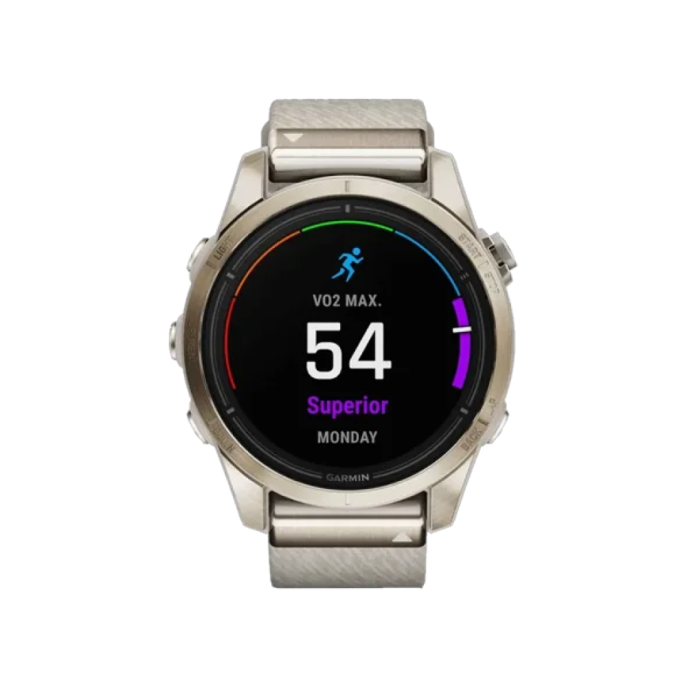 Смарт-годинник Garmin Epix Pro Gen 2 Sapphire 42mm Soft Gold w. Cream H. Nylon Band (010-02802-20)