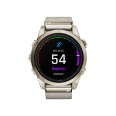 Смарт-годинник Garmin Epix Pro Gen 2 Sapphire 42mm Soft Gold w. Cream H. Nylon Band (010-02802-20)