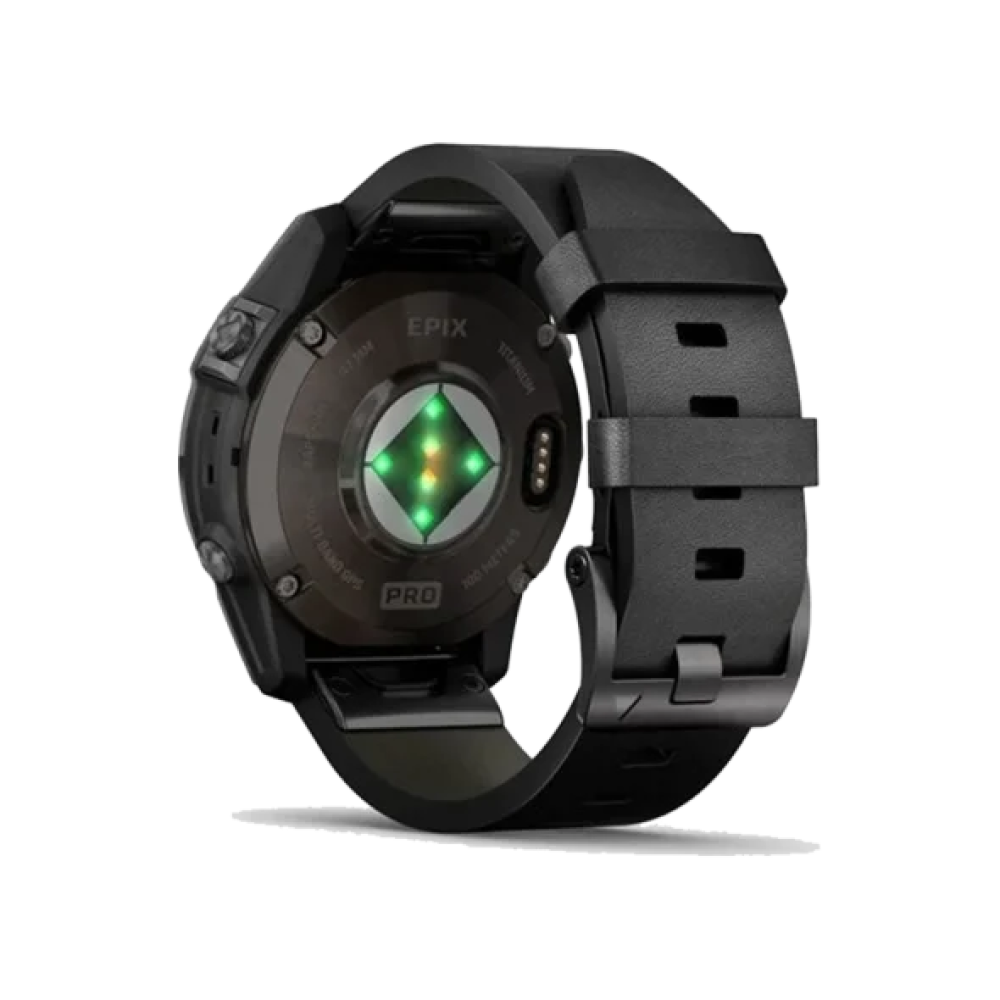 Смарт-годинник Garmin Epix Pro Gen 2 Sapphire 47mm Carbon G. DLC Tit. with B. Leather Band (010-02803-30)