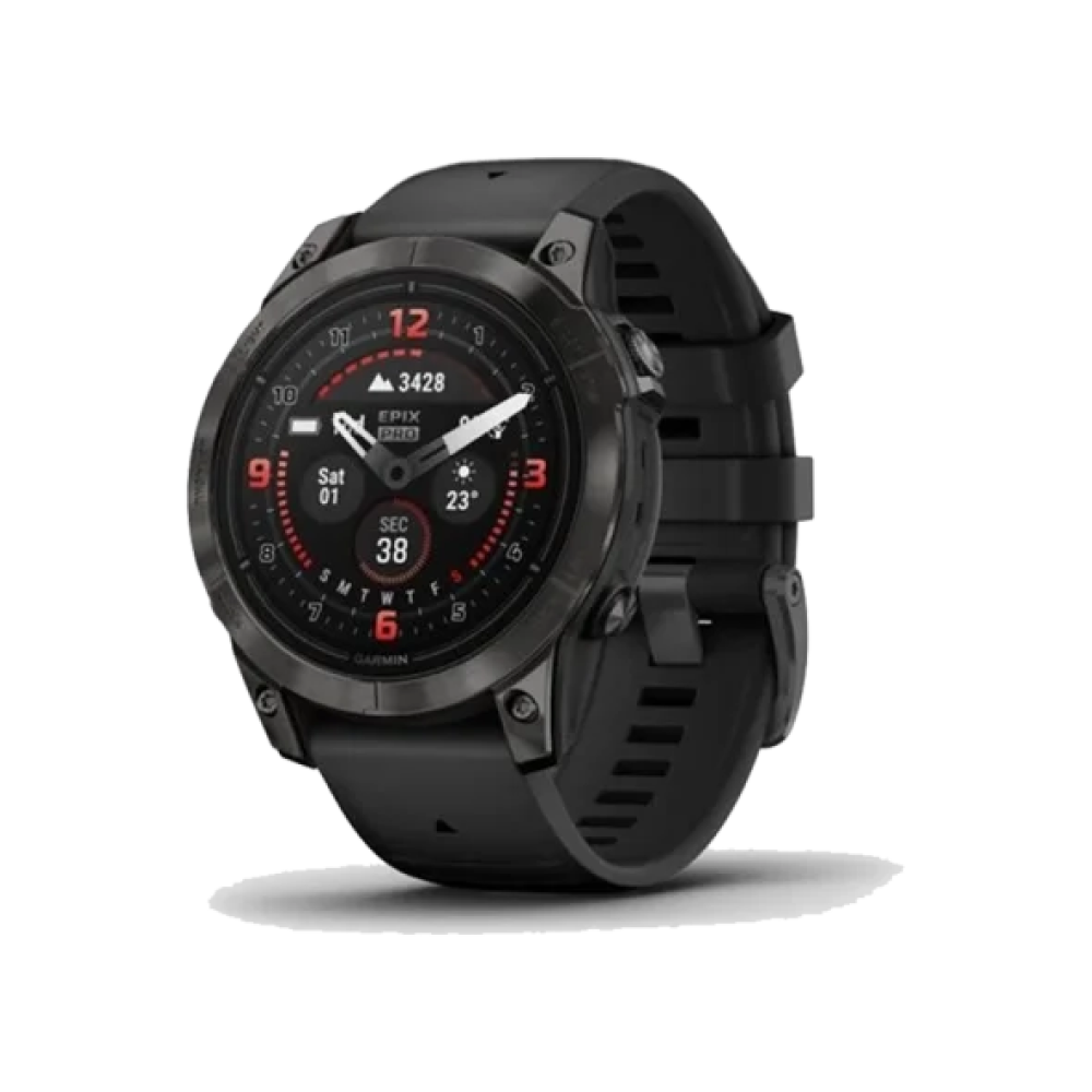 Смарт-годинник Garmin Epix Pro Gen 2 Sapphire 47mm Carbon G. DLC Tit. with Black Band (010-02803-10/11/54)