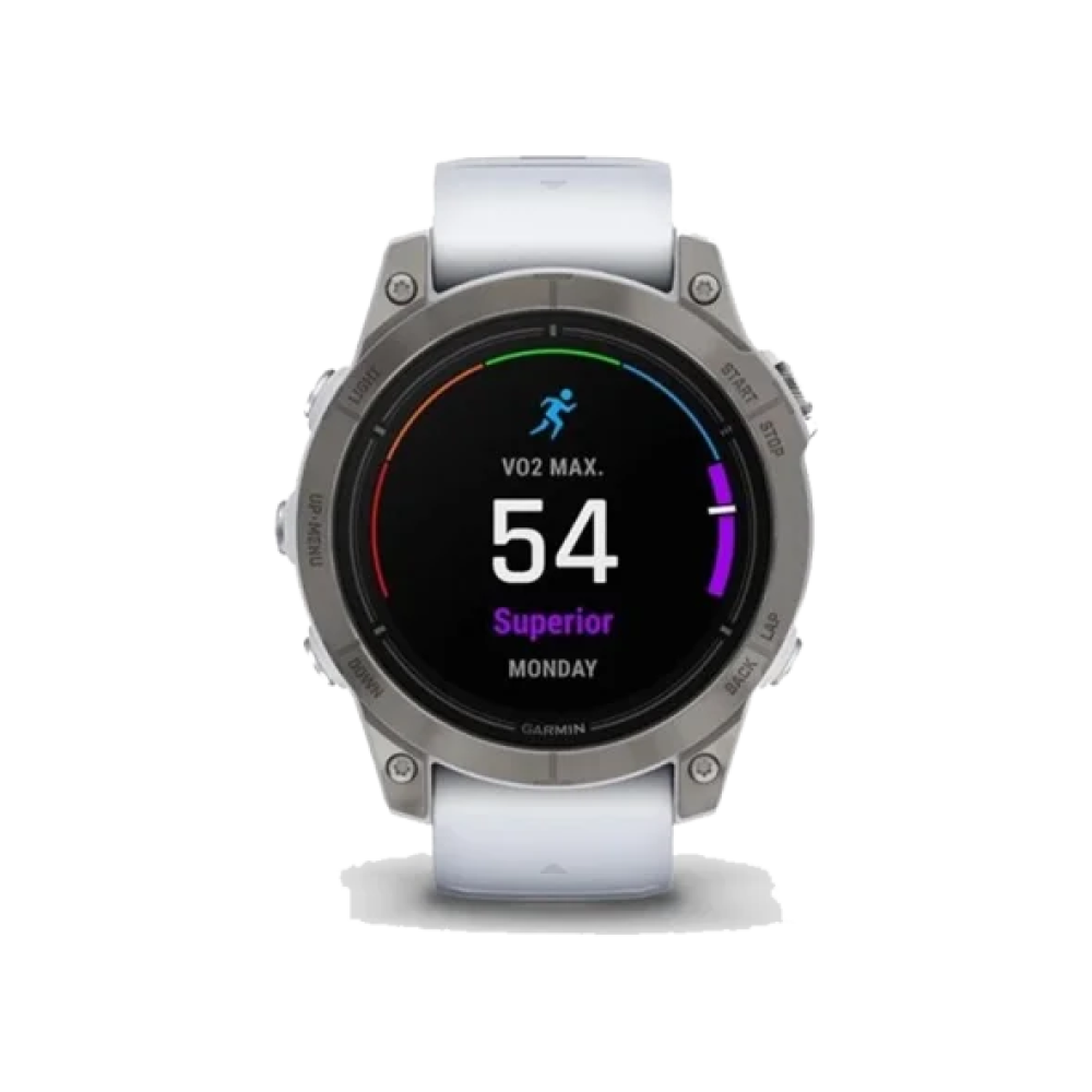 Смарт-годинник Garmin Epix Pro Gen 2 Sapphire 47mm Titanium w. Whitestone Band (010-02803-20/21)