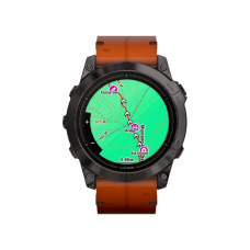 Смарт-годинник Garmin Epix Pro Gen 2 Sapphire 51mm Carbon G. DLC Tit. with Chestnut L. Band (010-02804-30)