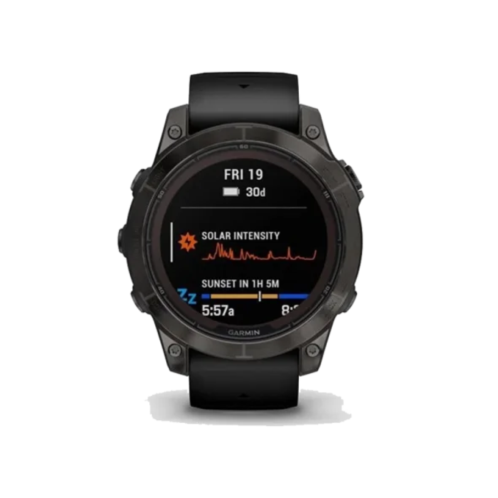 Смарт-годинник Garmin Fenix 7 Pro Sapphire Solar Carbon G. DLC Tit. with Black Band (010-02777-10/11/54)