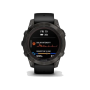 Смарт-годинник Garmin Fenix 7 Pro Sapphire Solar Carbon G. DLC Tit. with Black Band (010-02777-10/11/54)