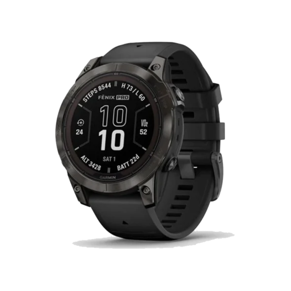 Смарт-годинник Garmin Fenix 7 Pro Sapphire Solar Carbon G. DLC Tit. with Black Band (010-02777-10/11/54)