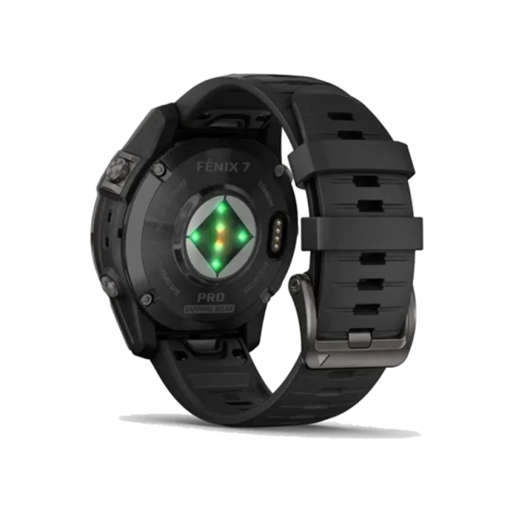 Смарт-годинник Garmin Fenix 7 Pro Sapphire Solar Carbon G. DLC Tit. with Black Band (010-02777-10/11/54)