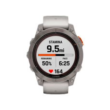 Смарт-годинник Garmin Fenix 7 Pro Sapphire Solar Titanium w. Fog Gray/Ember O. Band (010-02777-20/21)