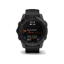 Смарт-годинник Garmin Fenix 7 Sapphire Solar Black DLC Titanium with Black Band (010-02540-34/35/47)