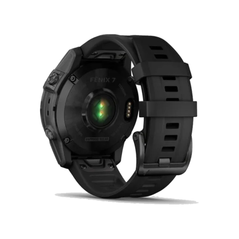 Смарт-годинник Garmin Fenix 7 Sapphire Solar Black DLC Titanium with Black Band (010-02540-34/35/47)