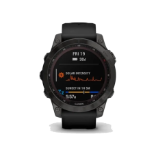 Смарт-годинник Garmin Fenix 7 Sapphire Solar Carbon Gray DLC Titanium with Black Band (010-02540-20/21)
