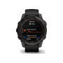 Смарт-годинник Garmin Fenix 7 Sapphire Solar Carbon Gray DLC Titanium with Black Band (010-02540-20/21)