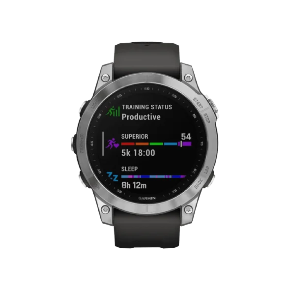 Смарт-годинник Garmin Fenix 7 Silver with Graphite Band (010-02540-00/01)