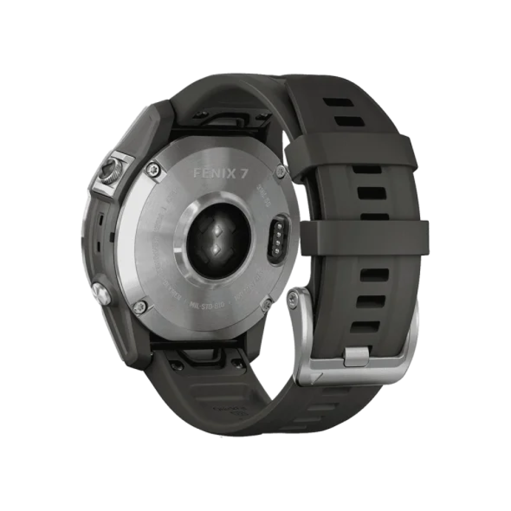 Смарт-годинник Garmin Fenix 7 Silver with Graphite Band (010-02540-00/01)