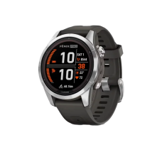 Смарт-годинник Garmin Fenix 7S Pro Solar Silver w. Graphite Band (010-02776-00/01)