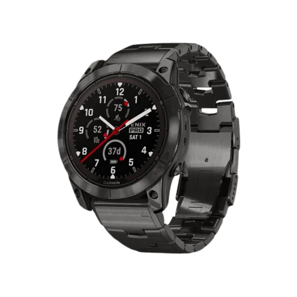 Смарт-годинник Garmin Fenix 7X Pro Sapphire Solar Carbon G. DLC Tit. with Vented Tit. Bracelet (010-02778-30)