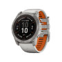 Смарт-годинник Garmin Fenix 7X Pro Sapphire Solar Titanium w. Fog Gray/Ember O. Band (010-02778-14/15/64)