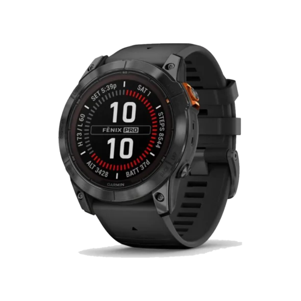 Смарт-годинник Garmin Fenix 7X Pro Solar Slate Gray w. Black Band (010-02778-00/01)