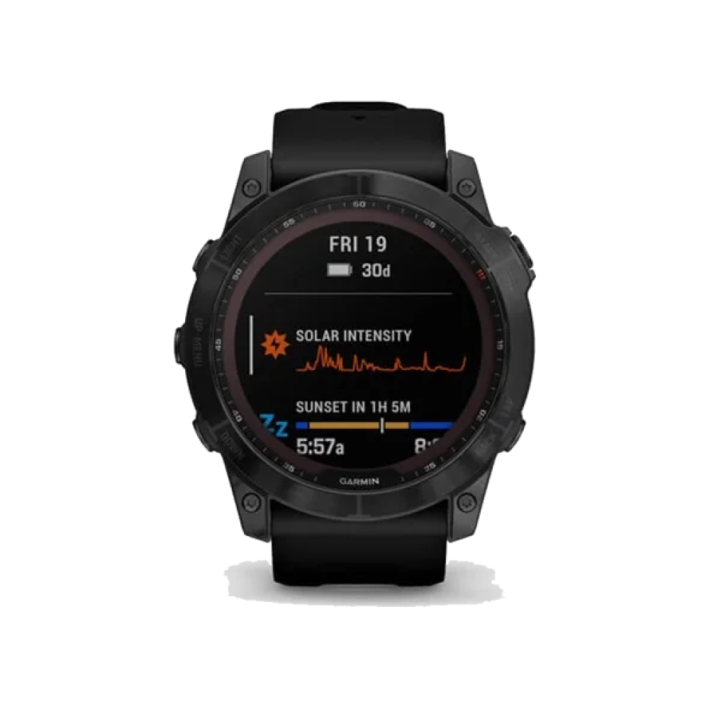 Смарт-годинник Garmin Fenix 7X Sapphire S. Black DLC Titanium w. Black Band (010-02541-22/23/45)