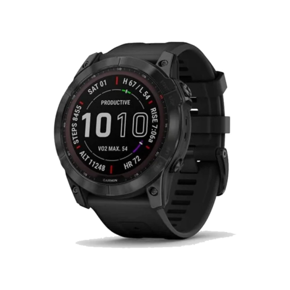 Смарт-годинник Garmin Fenix 7X Sapphire S. Black DLC Titanium w. Black Band (010-02541-22/23/45)