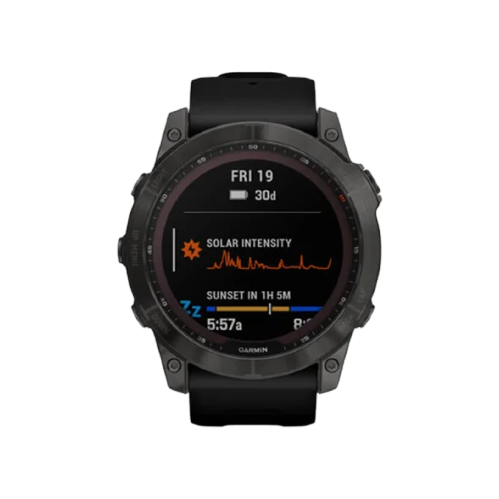 Смарт-годинник Garmin Fenix 7X Sapphire Solar Carbon Gray DLC Titanium with Black Band (010-02541-10/11/34)