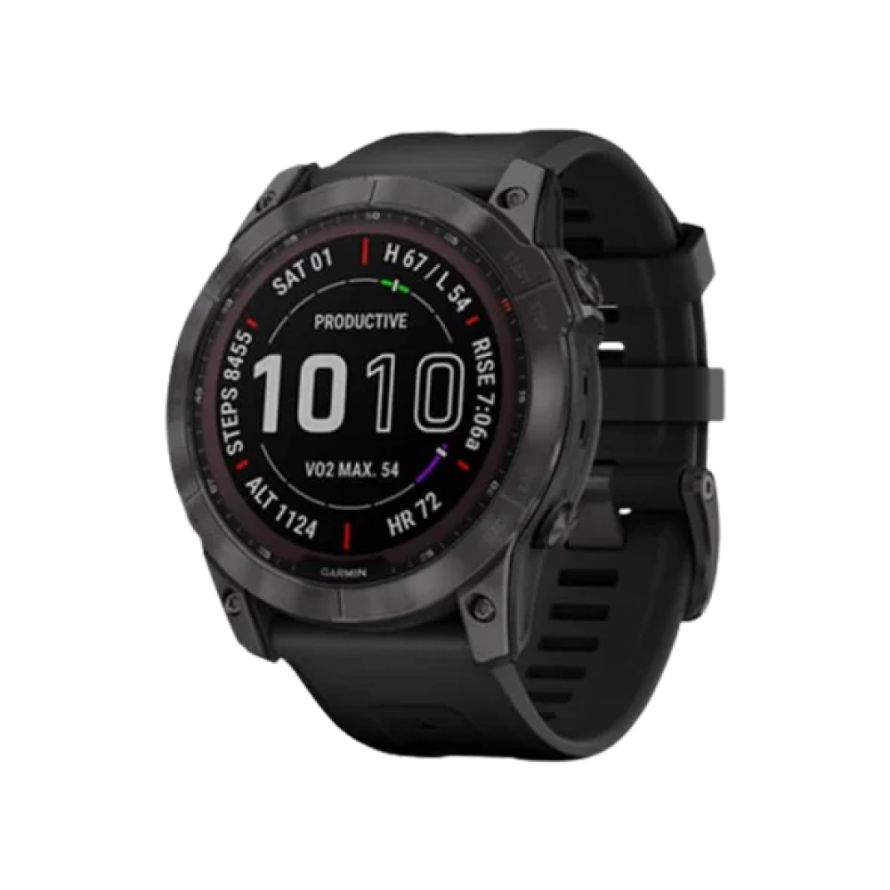 Смарт-годинник Garmin Fenix 7X Sapphire Solar Carbon Gray DLC Titanium with Black Band (010-02541-10/11/34)