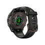 Смарт-годинник Garmin Fenix 8 43mm AMOLED Sapphire Carbon Gray DLC Tit. w. Black/Pebble Gray S. Band (010-02903-20/21/28)