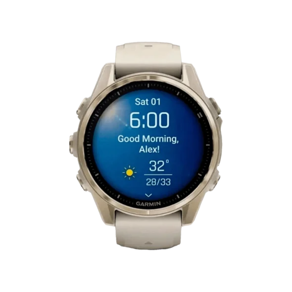 Смарт-годинник Garmin Fenix 8 43mm AMOLED Sapphire Soft Gold w. Fog Gray/Dark Sandstone S. Band (010-02903-10/11/18)