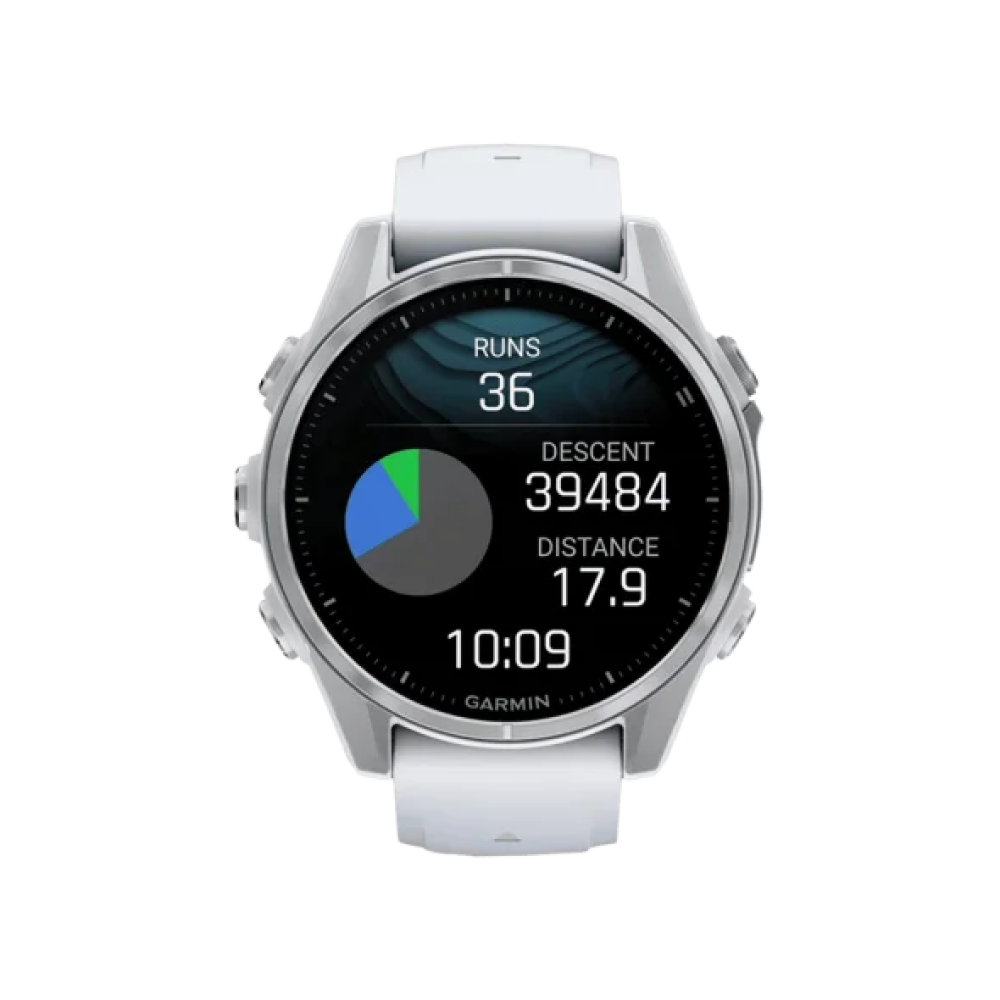 Смарт-годинник Garmin Fenix 8 43mm AMOLED Silver with Whitestone Silicone Band (010-02903-00/06)