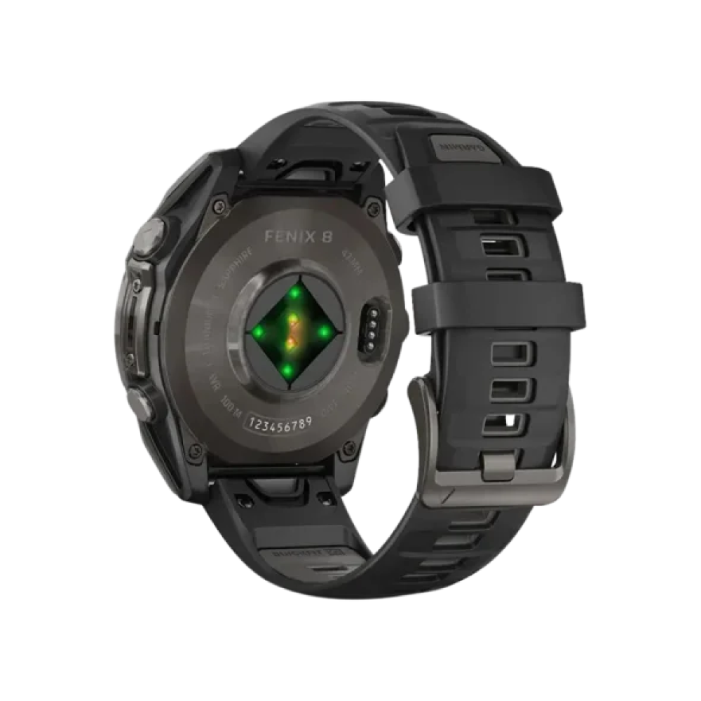 Смарт-годинник Garmin Fenix 8 47mm AMOLED Sapphire Carbon Gray DLC Titanium w. Black/Pebble Gray S. Band (010-02904-20/21/29)