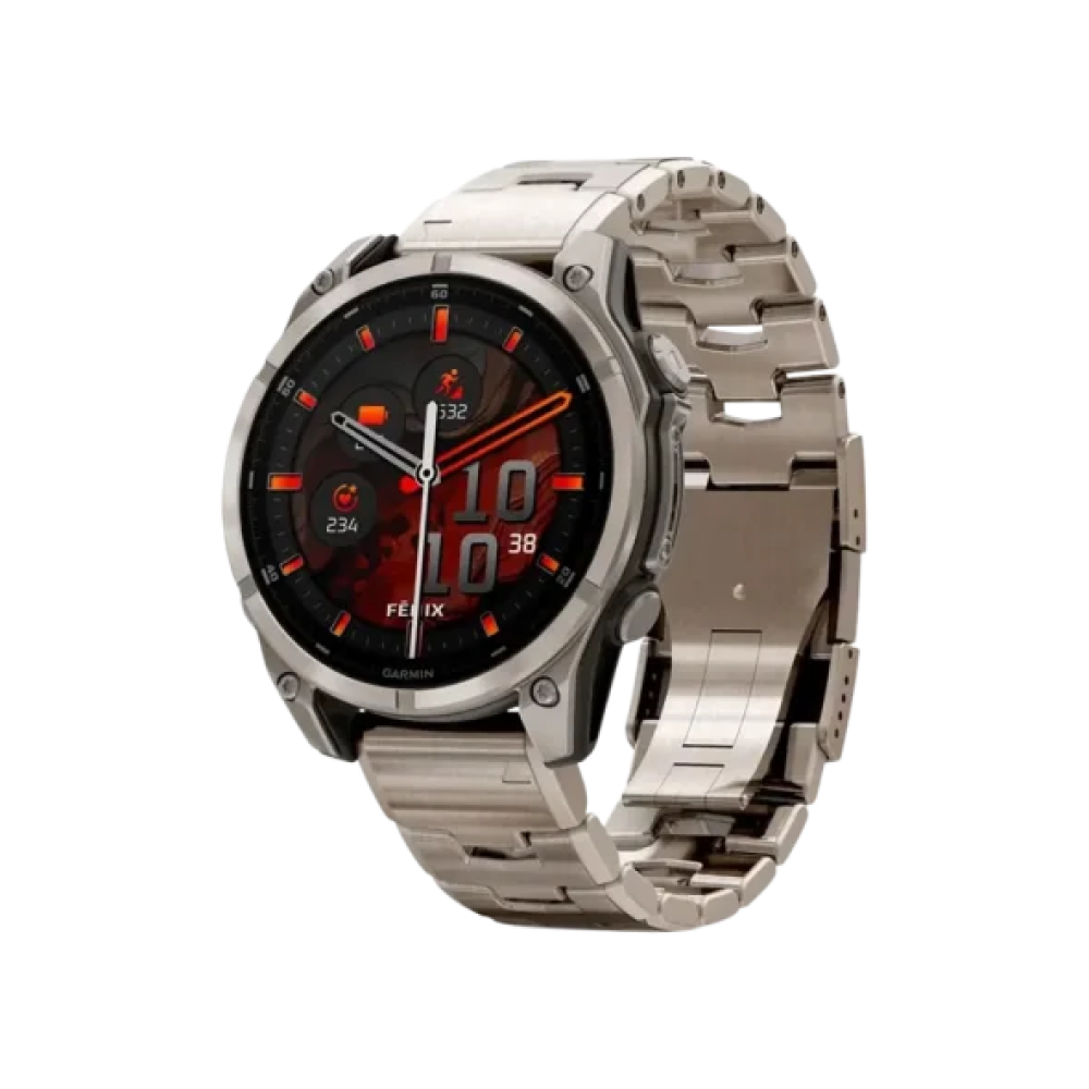 Смарт-годинник Garmin Fenix 8 47mm AMOLED Sapphire Titanium with Vented Titanium Bracelet (010-02904-40)