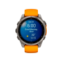 Смарт-годинник Garmin Fenix 8 47mm AMOLED Sapphire Titanium w. Spark Orange/Graphite Silicone Band (010-02904-10/11/19)