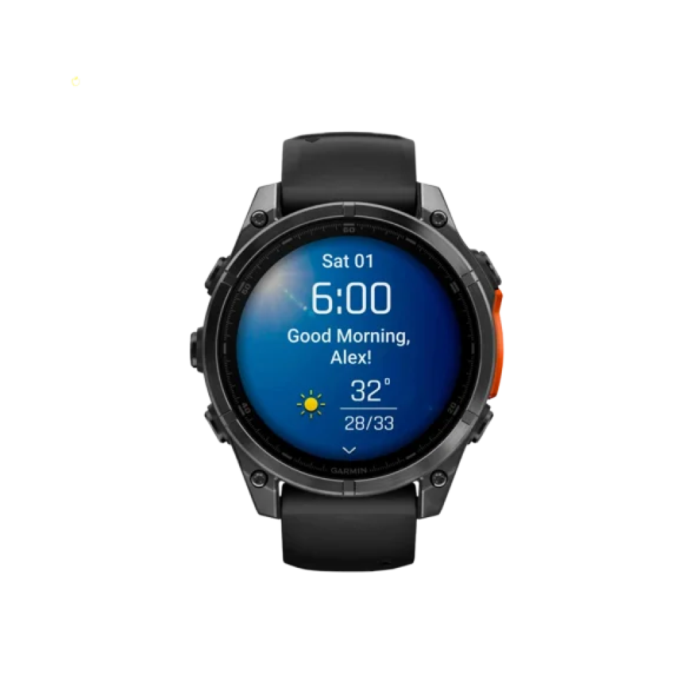 Смарт-годинник Garmin Fenix 8 47mm AMOLED Slate Gray with Black Silicone Band (010-02904-00/09)