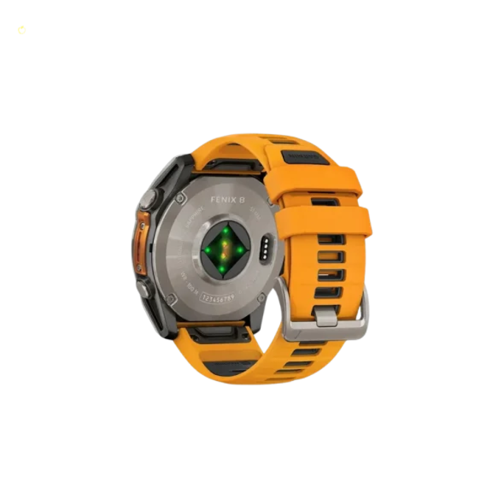 Смарт-годинник Garmin Fenix 8 51mm AMOLED Sapphire Titanium w. Spark Orange/Graphite Silicone Band (010-02905-10/11/53)