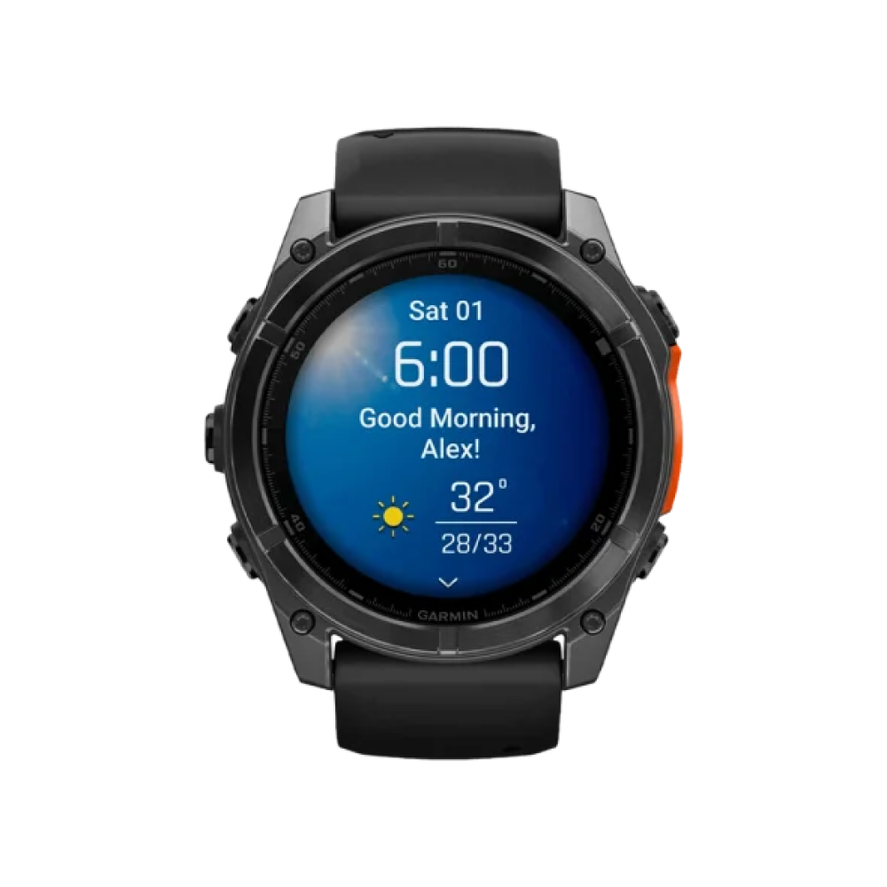 Смарт-годинник Garmin Fenix 8 51mm AMOLED Slate Gray with Black Silicone Band (010-02905-00)