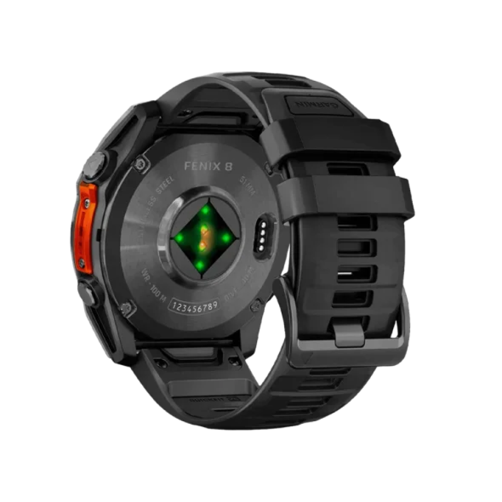 Смарт-годинник Garmin Fenix 8 51mm AMOLED Slate Gray with Black Silicone Band (010-02905-00)