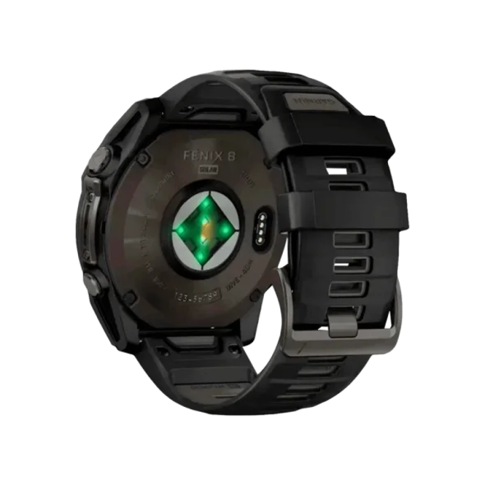 Смарт-годинник Garmin Fenix 8 51mm Solar Sapphire Carbon Gray DLC Titanium w. Black/Pebble Gray S. Band (010-02907-10/11)
