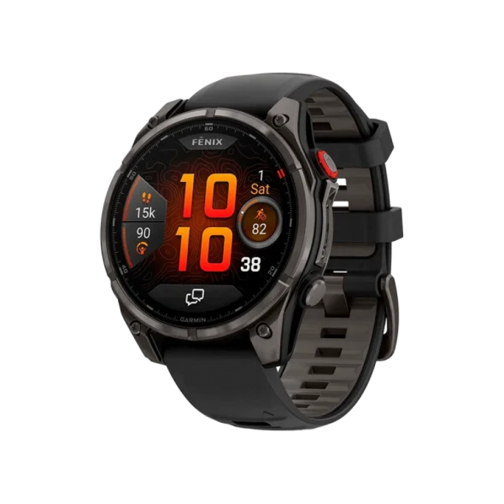 Смарт-годинник Garmin Fenix 8 Pro 47 mm AMOLED Carbon Gray DLC Titanium with Black/Pebble Gray (010-03198-00/01)