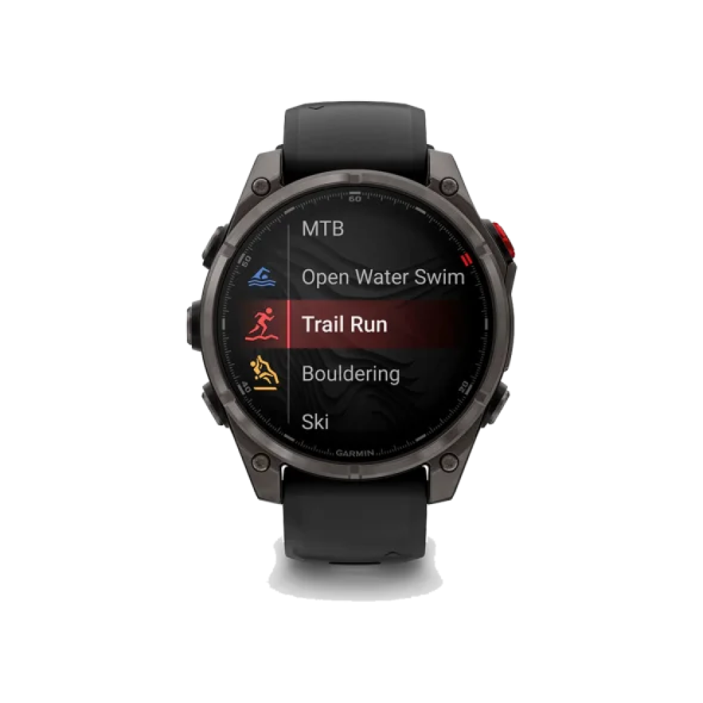 Смарт-годинник Garmin Fenix 8 Pro 47 mm AMOLED Carbon Gray DLC Titanium with Black/Pebble Gray (010-03198-00/01)
