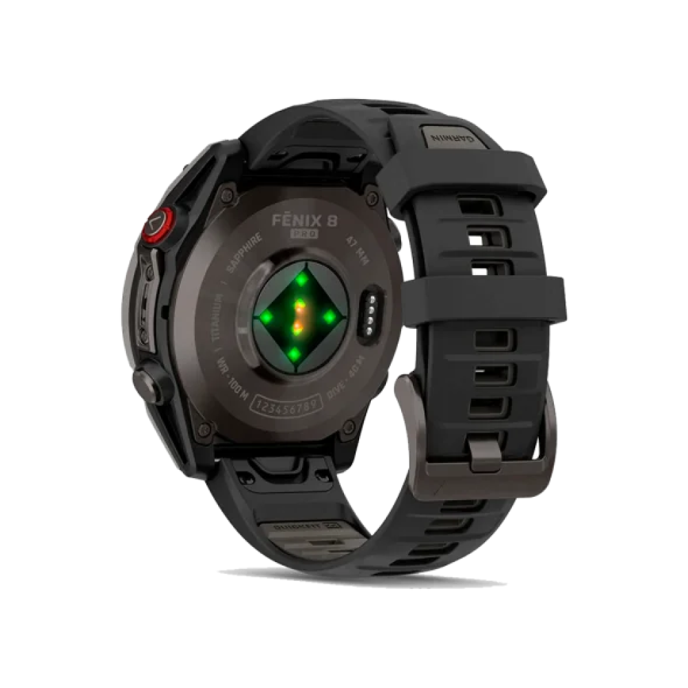 Смарт-годинник Garmin Fenix 8 Pro 47 mm AMOLED Carbon Gray DLC Titanium with Black/Pebble Gray (010-03198-00/01)