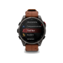 Смарт-годинник Garmin Fenix 8 Pro 47 mm AMOLED Carbon Gray DLC Titanium with Chestnut Leather Band (010-03198-40)