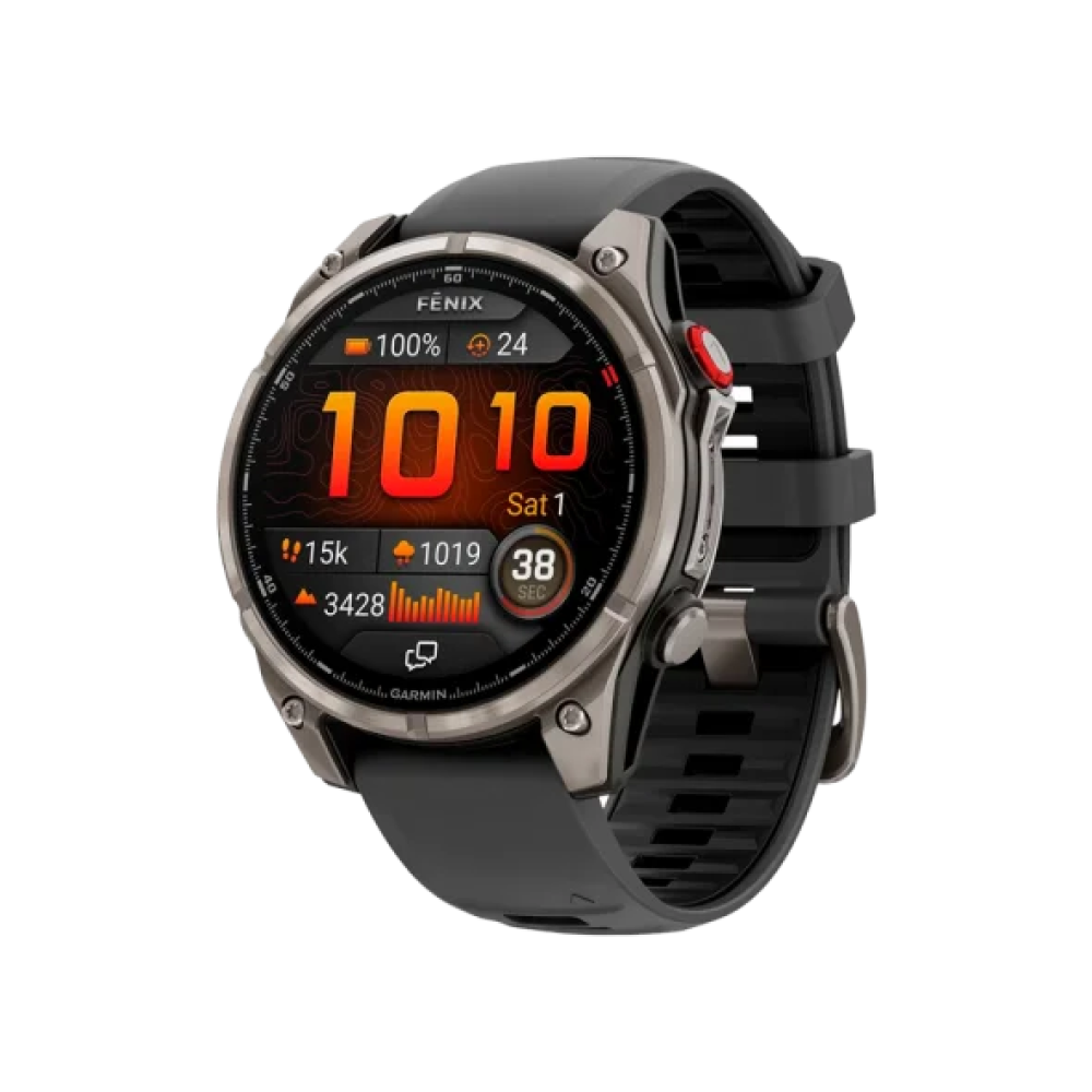 Смарт-годинник Garmin Fenix 8 Pro 47 mm AMOLED Titanium with Graphite/Black (010-03198-10/11)