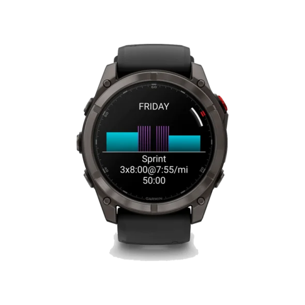 Смарт-годинник Garmin Fenix 8 Pro 51 mm AMOLED Carbon Gray DLC Titanium with Black/Pebble Gray (010-03199-00/01)