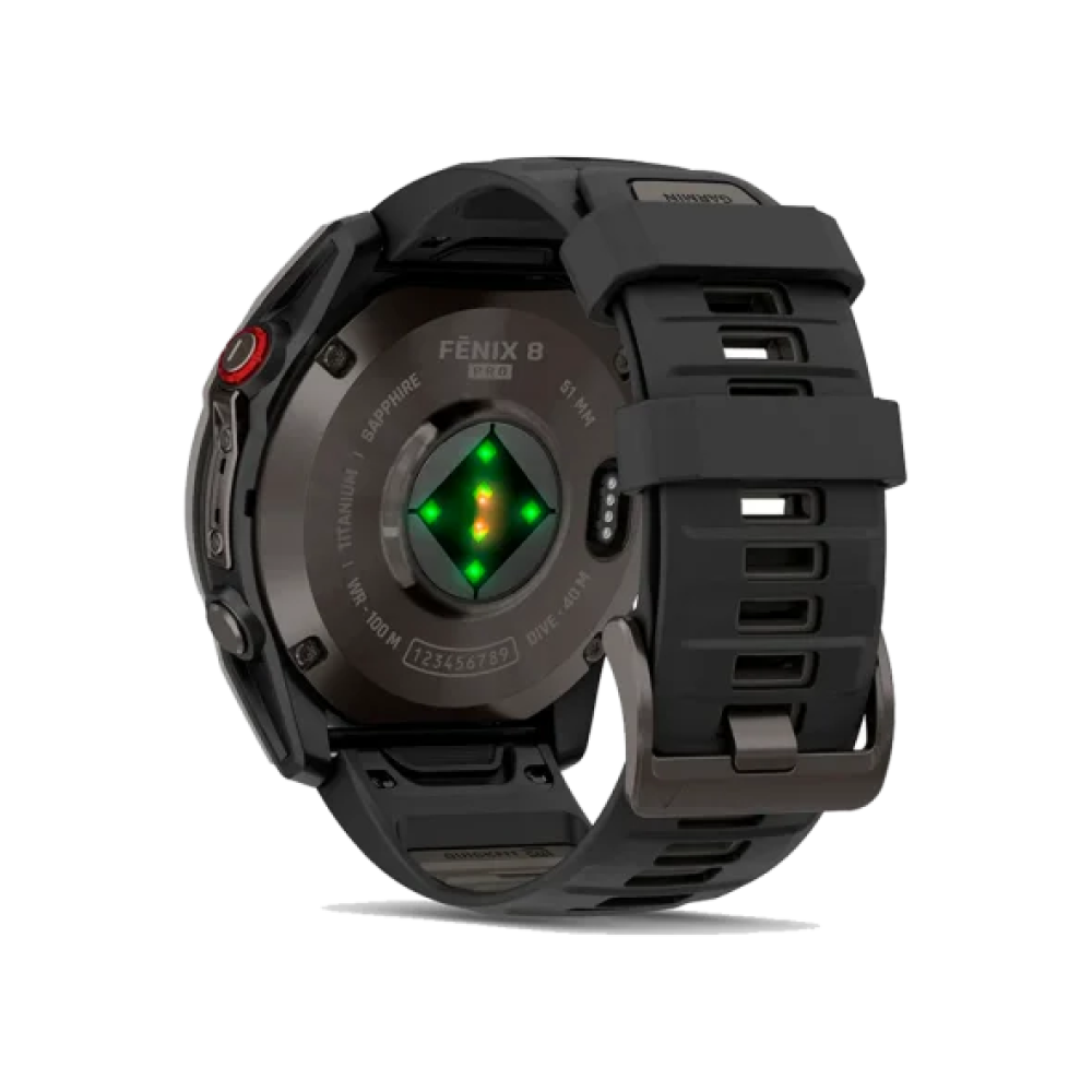 Смарт-годинник Garmin Fenix 8 Pro 51 mm AMOLED Carbon Gray DLC Titanium with Black/Pebble Gray (010-03199-00/01)