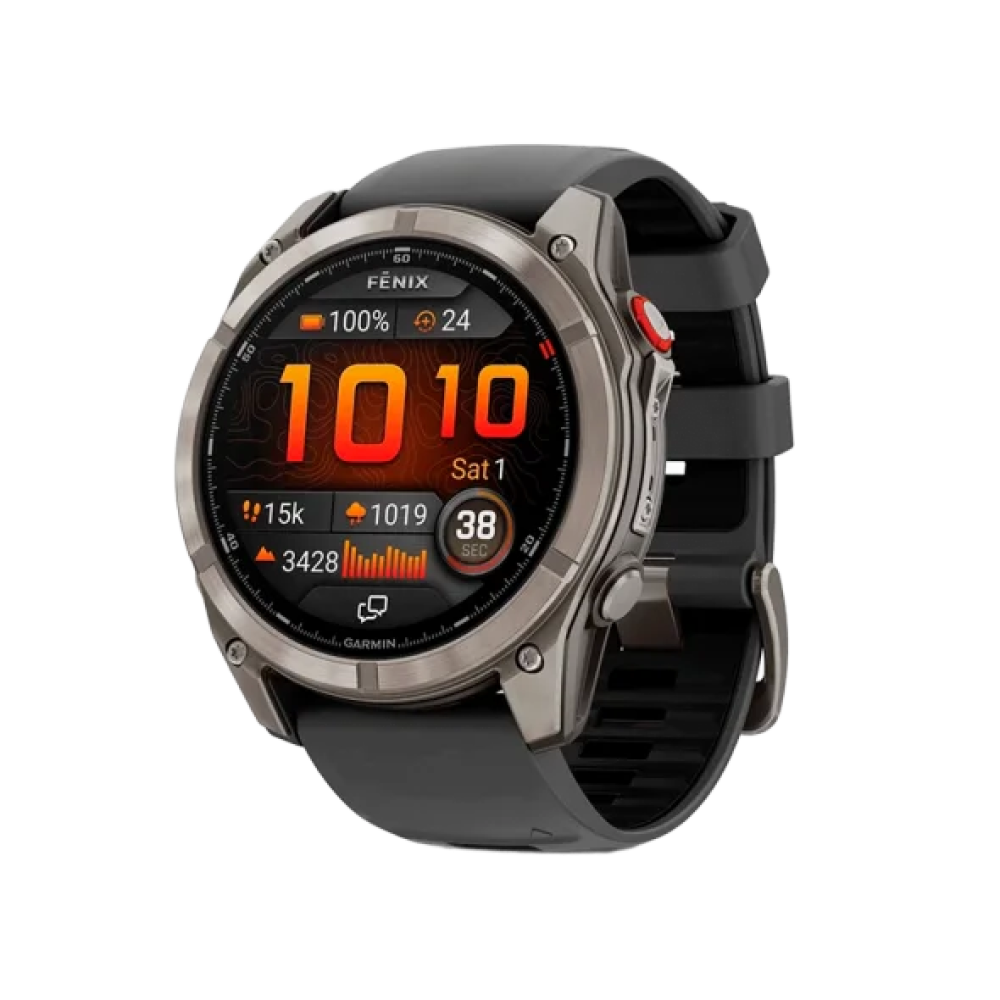 Смарт-годинник Garmin Fenix 8 Pro 51 mm AMOLED Titanium with Graphite/Black Silicone Band (010-03199-10/11)