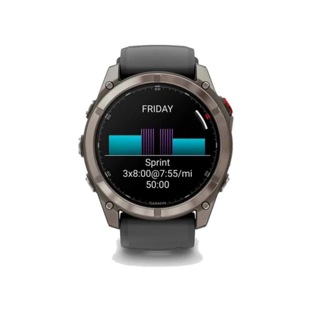 Смарт-годинник Garmin Fenix 8 Pro 51 mm AMOLED Titanium with Graphite/Black Silicone Band (010-03199-10/11)
