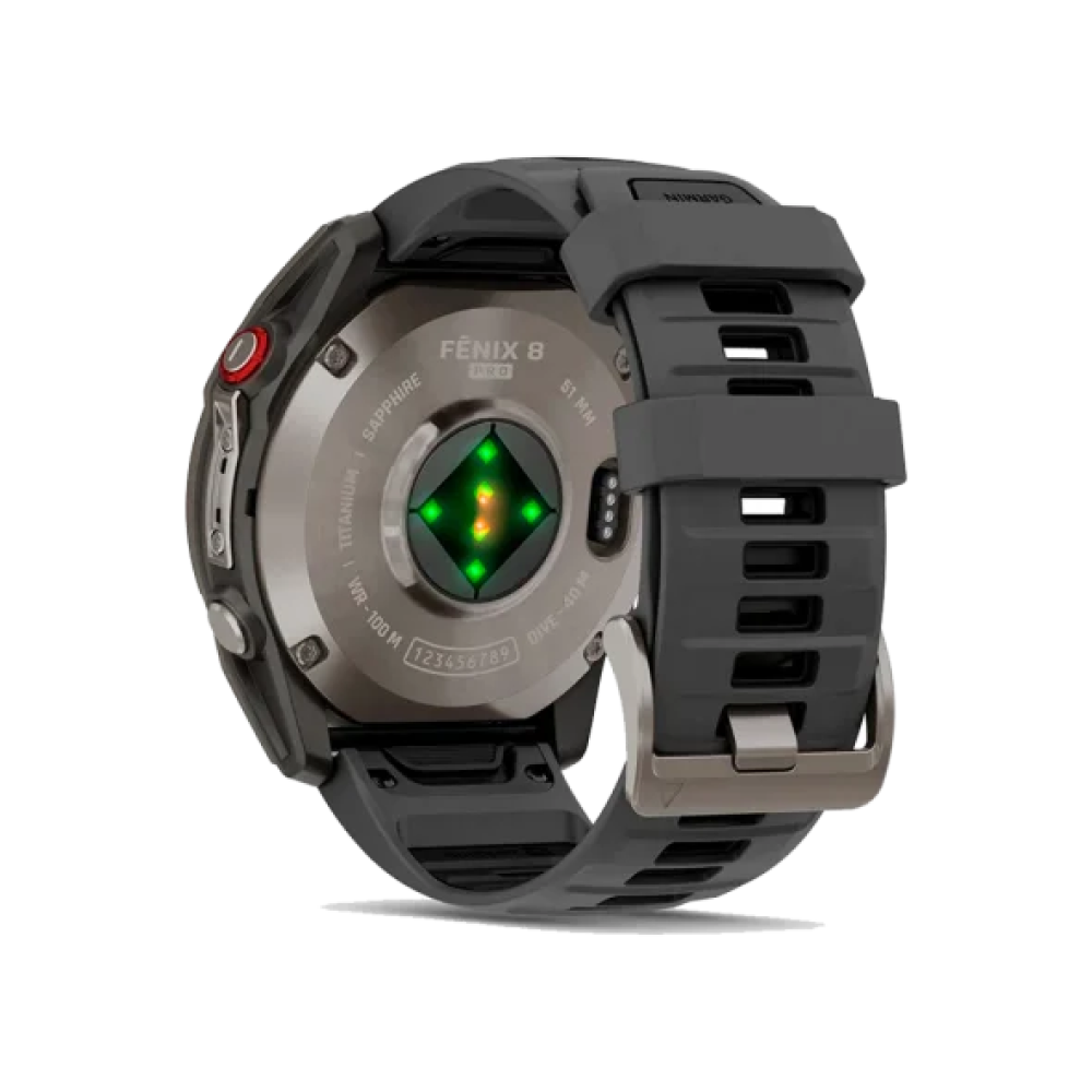 Смарт-годинник Garmin Fenix 8 Pro 51 mm AMOLED Titanium with Graphite/Black Silicone Band (010-03199-10/11)